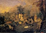 WATTEAU, Antoine The Bivouac china oil painting reproduction